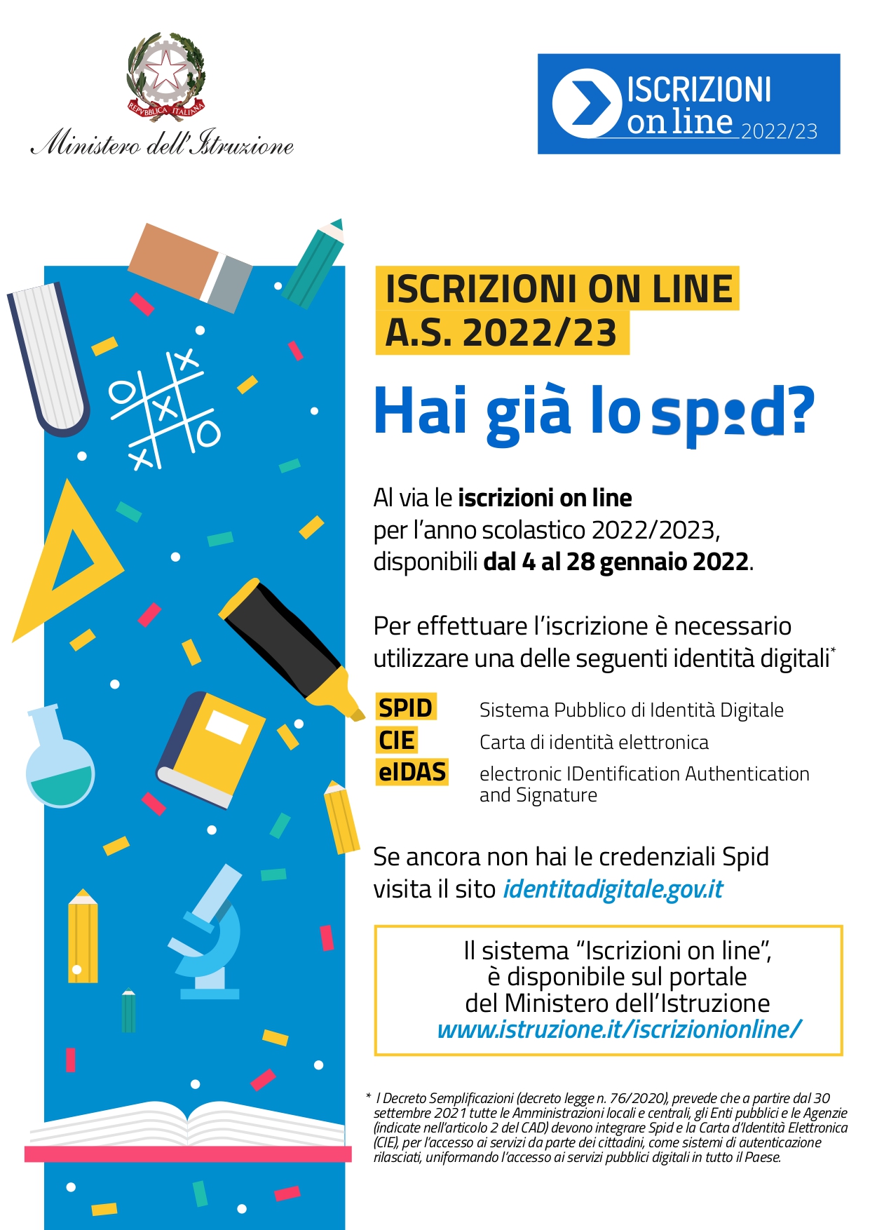 Iscrizioni on line 2022-23